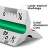 12" Architectural Scale Ruler Aluminum Architect Scale Triangular Scale Ruler for Architects, Draftsman, Students and Engineers, Color-Coded (1 Pack)