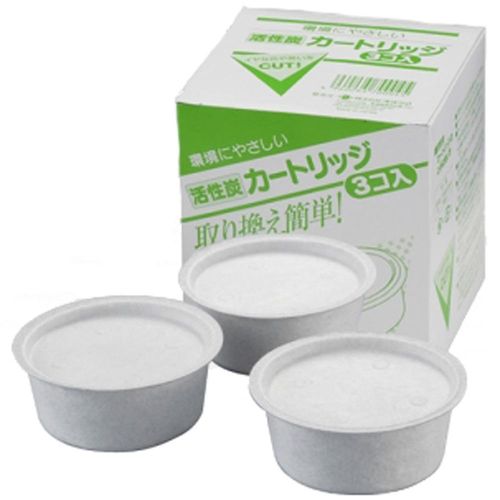 Village Blacksmith Odajima Replacement Activated Carbon Filter Cartridge 3 Pack White Made in Japan