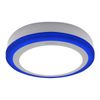 18w LED Novelty Ceiling Light Cool White with Blue Ambient Ring Surface Mount Easy Install
