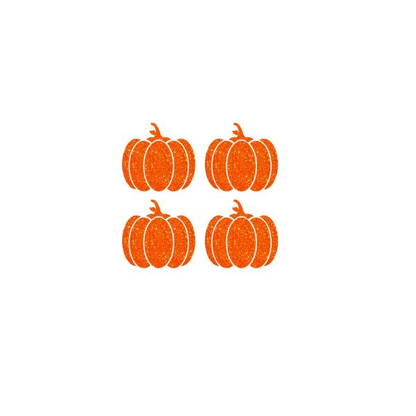 Set of 4 Pumpkin Iron on Transfer, Halloween Iron on Transfer, Pumpkin Iron-On, Halloween Iron-On, Halloween Craft Supply, Heat transfer Vinyl Iron on patch (custom)