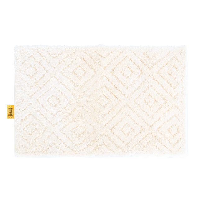 OKA Kando Ryoko Pur Bath Mat, Approx. 14.2 x 21.7 Inches (36 x 55 cm), Ivory, Large, Bathroom, Stylish, Washroom, Foot Wiping Mat, Antibacterial, Odor-Resistant