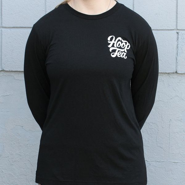 Hoop Tea Logo (Black) / Long Sleeve Shirt - Small / Black