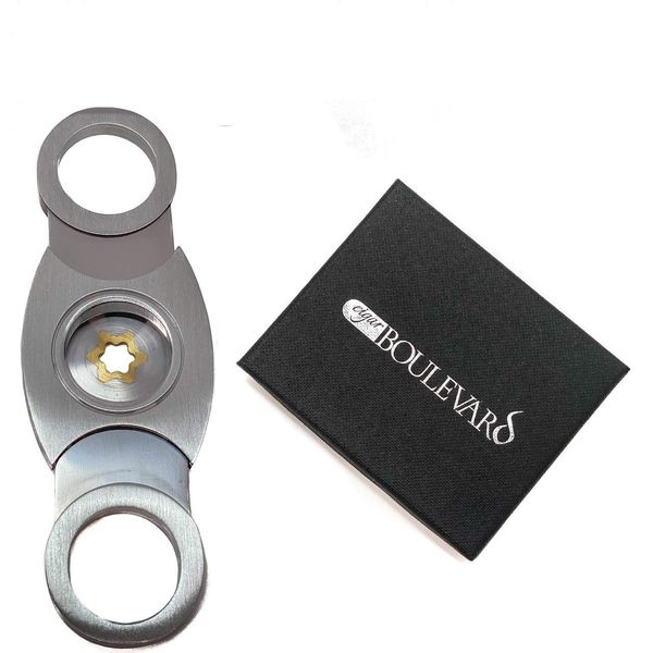 Cigar Boulevard Perfect Cigar Cutter Star 22 Stainless Steel.Exact Cutter.