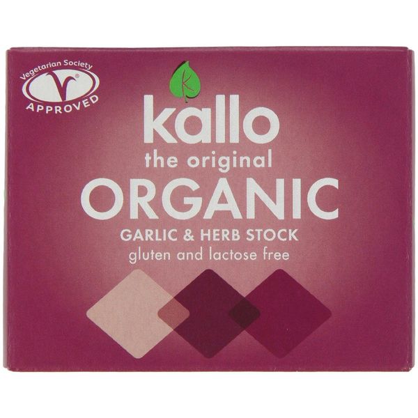 Kallo Organic Garlic & Herb Stock Cubes 66g (PACK OF 4)