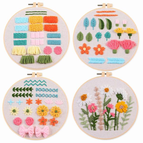Myfelicity Punch nedle kit,Punch Needle Kits Adults Beginner,Learn Various Needlework Techniques for poking Embroidery