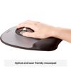 Fellowes Memory Foam Mouse Mat with Wrist Support - Ergonomic Mouse Pad for Computer Laptop - Silver Streak
