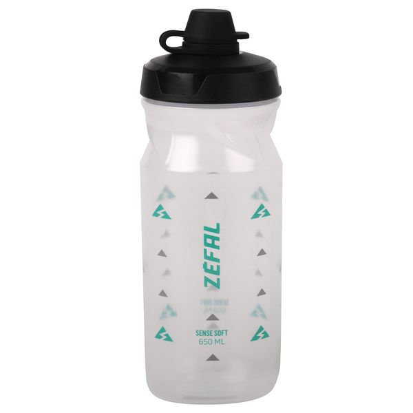Zefal Sense Soft 65 No-Mud Water Bottle, Translucent, 650ml