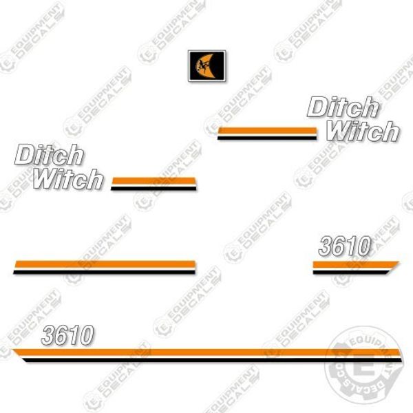 Fits Ditch Witch 3610 Decal Kit Tractor Decal Replacements - 7 YEAR 3M VINYL!