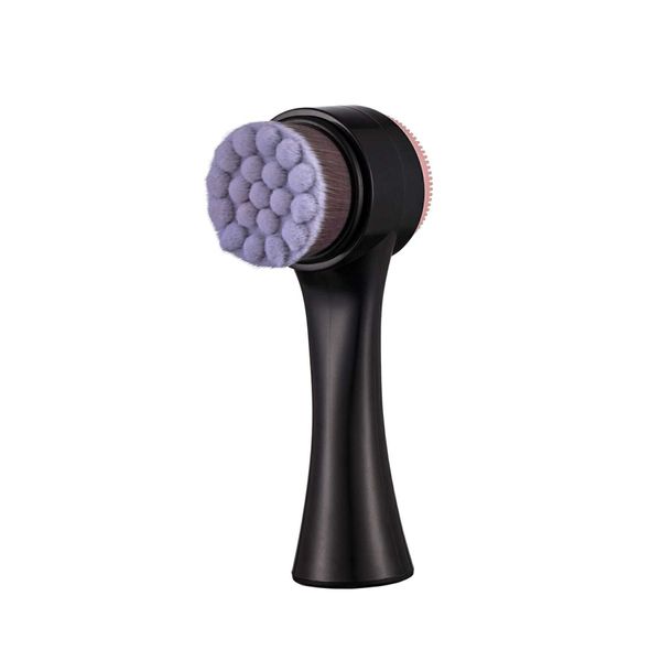 Ergonomik Saplı İkili Yüz Temizleme Fırçası - Face Cleansing Brush - 024 - 8690604597895