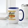 CafePress ELECTRIC SPINACH! Large Mug 15 oz (444 ml) Ceramic Coffee Mug
