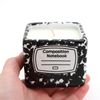 Hand poured 8 oz. soy unscented candle, Composition Notebook