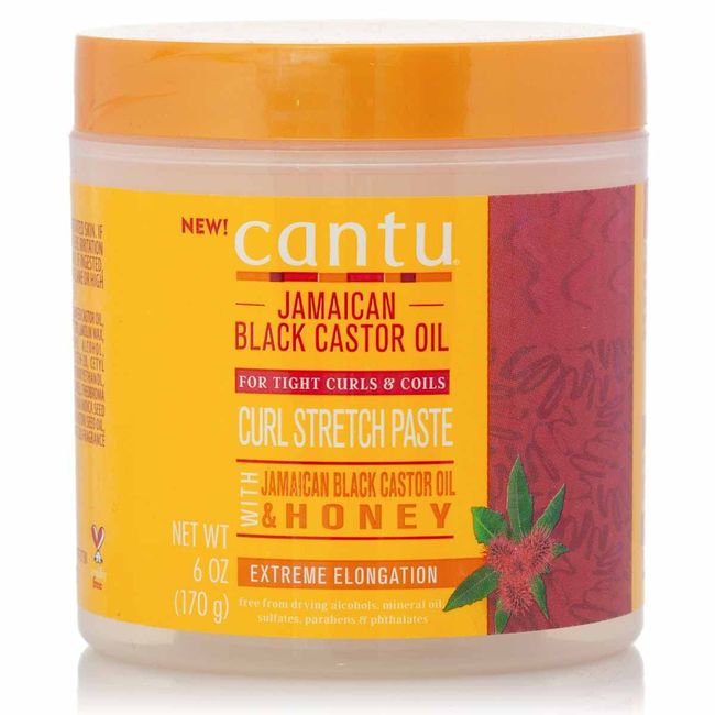 Cantu Jamaican Black Castrol Oil Curl Stretch Paste with Honey 6 oz