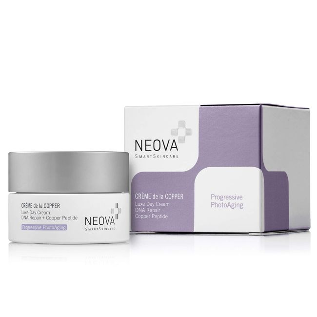 NEOVA SmartSkincare Creme de la Copper Moisturizing Cream with DNA Repair Enzymes and Copper Peptide Complex for All Day Hydradtion. Dermatologist Tested.