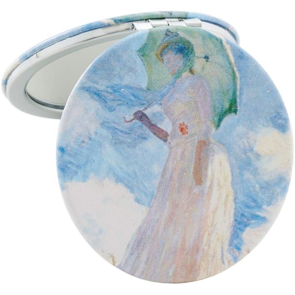 Royal Arden 73635 Compact Mirror, Masterpiece Series, Round Monet "Parasol Woman"