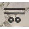 Radiator Pipe Covers & Collars Pair- Anthracite 15mm Pipe Shroud 200mm-TC