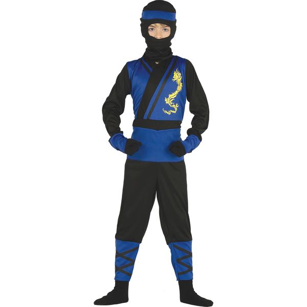Guirca - Ninja Costume, Blue, Size 7-9 Years (87475.0)