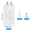 PATIKIL CBB60 14uF Run Capacitor,1 Pcs AC450V 4 Pin Double Insert with Sheath Spring, White