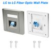 XMSJSIY LC to LC Fiber Optic Wall Plate - Duplex Coupler Patch Panel Connector for Single-Mode Multimode Network LAN - 2PCS
