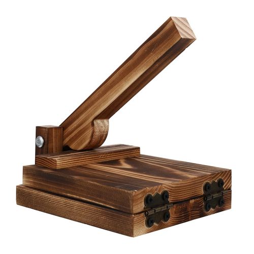 HOLIDYOYO 1Pc Wooden Dough Presser for Creative Dumpling Making Ergonomic Kitchen Gadget Simple Wrapper Mold for Homemade Dumplings and Ravioli