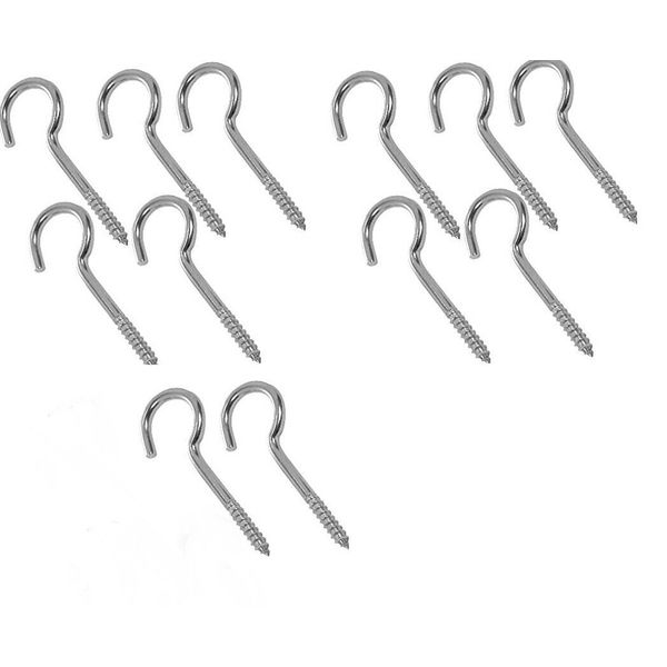 316 Stainless Steel Screw Open Eye Steel Ceiling Hang Frames Gate 12 Pack