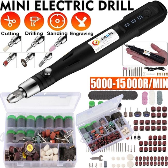 USB Mini Rotary Electric Grinder Drill 15000rpm Wood Stone Grinding  Polishing Graving Pen
