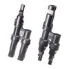 Cleqee MC4 Solar Panel Connector Y Shape MC4 Connector Solar Panel Parallel Connection MMF-FFM