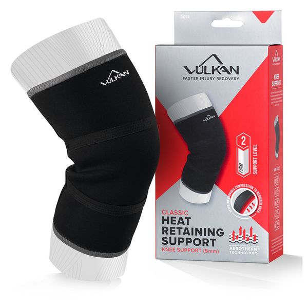 Vulkan Classic Neoprene Knee Support, Black, Medium