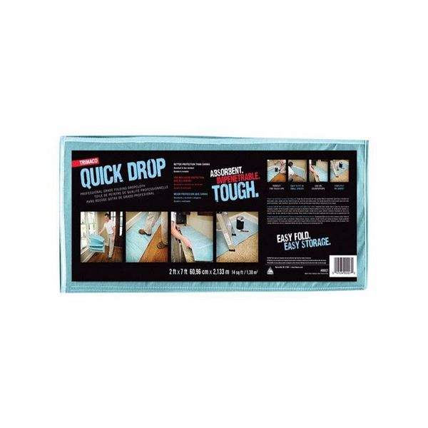 Trimaco 90027 Quick Folding Mat Non-Slip Reusable Drop Cloth 7 L x 2 W ft.