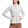 AFZ Lightweight Puffer Jacket Women Fall Soft Shell Hybrid Down-Fill Jacket for Running