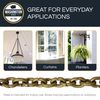 RCH Hardware Decorative Acid Dipped Solid Brass Chain for Hanging, Lighting - Standard Small Unwelded Links