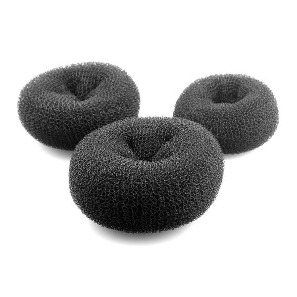 Beautiful Hair Bun Makers- Women Hair Bun Maker Styler Rings Donut Buns Doughnut Shaper Chignon Former Pack of 3 Pieces (1Large+1Middle+1Small) (Black)