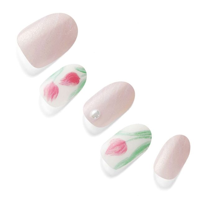 Dashing Diva MJP454PO Gel Nail Stickers, Artificial Nails, Color Gel, Design, For Hands, Pink, Oval, Small, Short