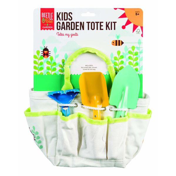 Toysmith Beetle & Bee Kids Garden Tote Kit, Light Blue