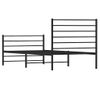 CHARMMA Bed Frame Black Powder-Coated Steel Twin Bed Frame Rectangular,Beds & Bed Frames-352332