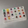 NYCEMAKEUP Cherry MX Switch Tester Switch Sampler Mechanical Keyboards Kailh Box 24-Key Switch Testing Tool With Acrylic Base Keyboard Switch Tester