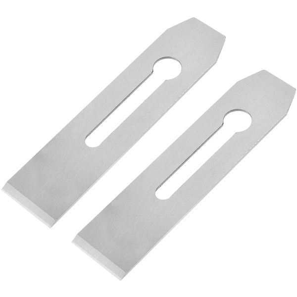 Utoolmart Bench Planer Blade, 2-pack of Replacement Plane Blade, High Speed Steel Carpentry Woodwork Hand Planer Blade, for Woodwork Planer DIY Tool Set, 7.28" x 1.77" x 0.12" Plane Blade Part