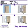 Hardware Essentials 854323 Smooth Corner Satin Nickel Squeak-Proof Door Hinges 3-1/2" (5 Pack)