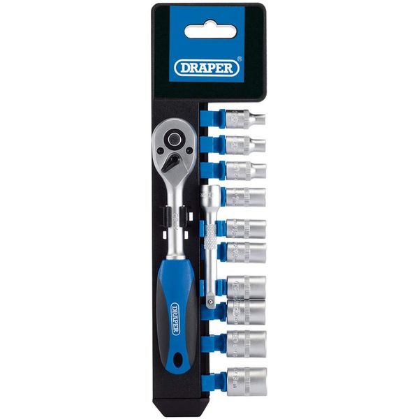 Draper 16369 1/4" Square Drive Metric Socket 12 Piece Set