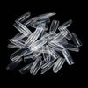 BOO7-500 CLEAR False Fake Full OVAL Nails