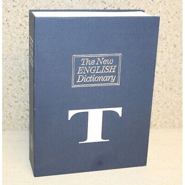 Personalized Monogram "T" Fire Resistant Safe Lock Box Looks Like Encyclopedia