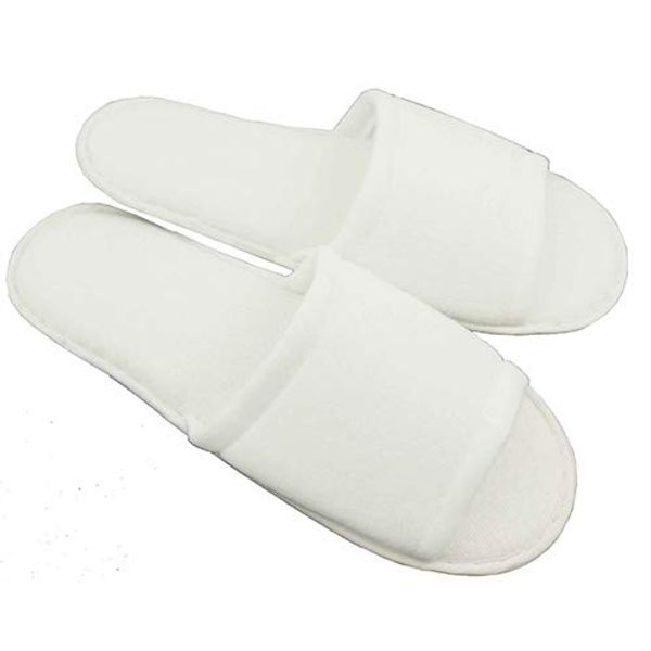 [frsp] Commercial Luxury Disposable Cotton Slippers, Open Front Type x 100 Pairs Set - Individual Packaging Type, Hotel Amenities