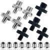 CKANDAY 16-Piece Camera Adapter Set: 1/4" to 3/8" Screw Converters, Black & Silver
