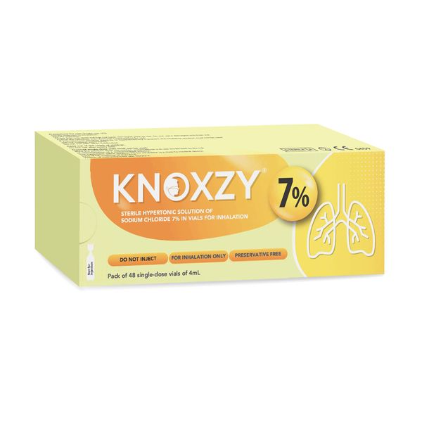 KNOXZY Sterile Hypertonic Saline Solution 7% - Vials for Inhalation - 48 x 4ml Single - Dose Vials