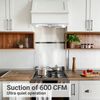 30 inch Built-In/Insert Range Hood 600CFM Kitchen Vent Ducted LEDs 3-Speed New