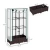 Raised Flower Bed with Trellis, 31.5" x 15.7" x 48.8", Brown