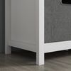 Storage Shoe Bench with Cushion, Fabric Drawers for Entryway, White