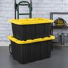 Sterilite 17 Gallon Industrial Stackable Storage Tote Lidded Containers, 12 Pack