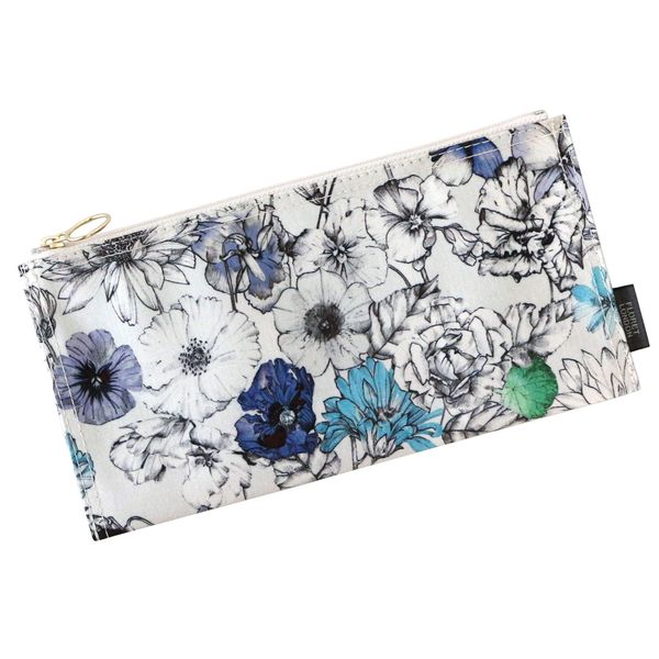 D-Intex FLORET LONDON Antibacterial Virus Treatment Mask Case, Rest, Navy, 8.7 x 4.3 inches (22 x 11 cm), Liberty Print