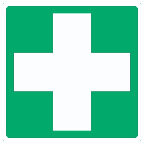 First Aid Sticker Square 150 x 150 mm