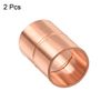 uxcell Straight Copper Coupling Fitting Welding Joint for HVAC Air Conditioner Straight Pipe Fitting Inner Diameter 9.52mm 2pcs